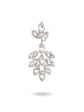 Three-Leaf Flower Dangle Crystal Earrings