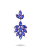 Three-Leaf Flower Dangle Crystal Earrings (7 / PACK)