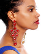 Shiny Protection Hamsa Dangle Crystal Earrings (7 / PACK)