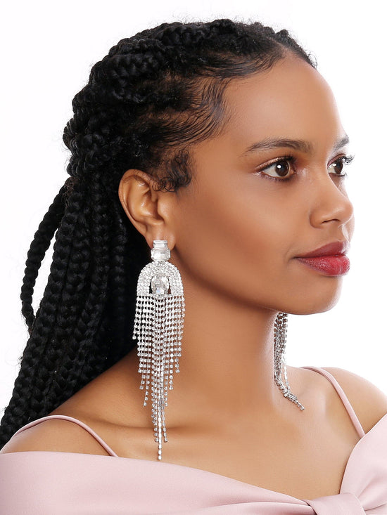 Voice of Soul Crystal Fringe Earrings