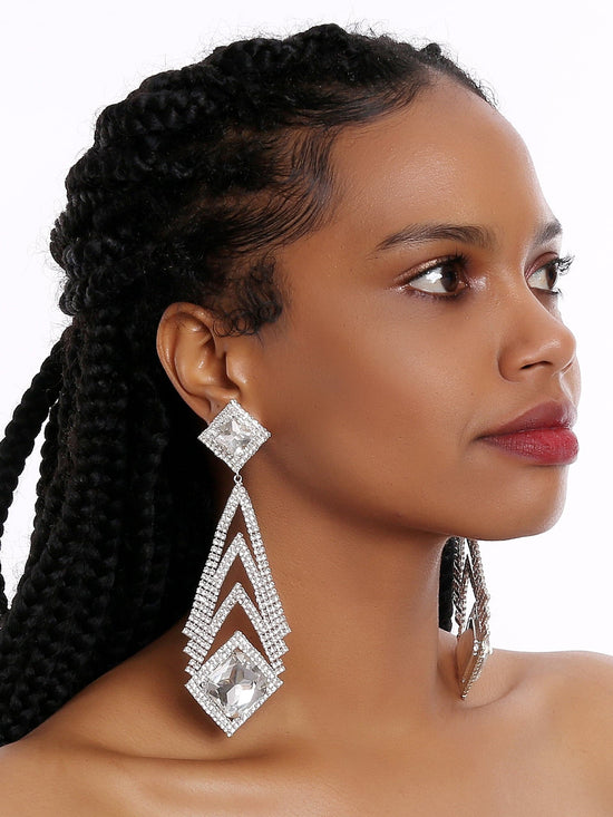 Sound of The Universe Clear Crystal Earrings (7 / PACK)