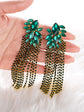 Flower of Life Long Fringe Earrings