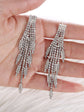 Cypress Leaves Crystal Fringe Earrings