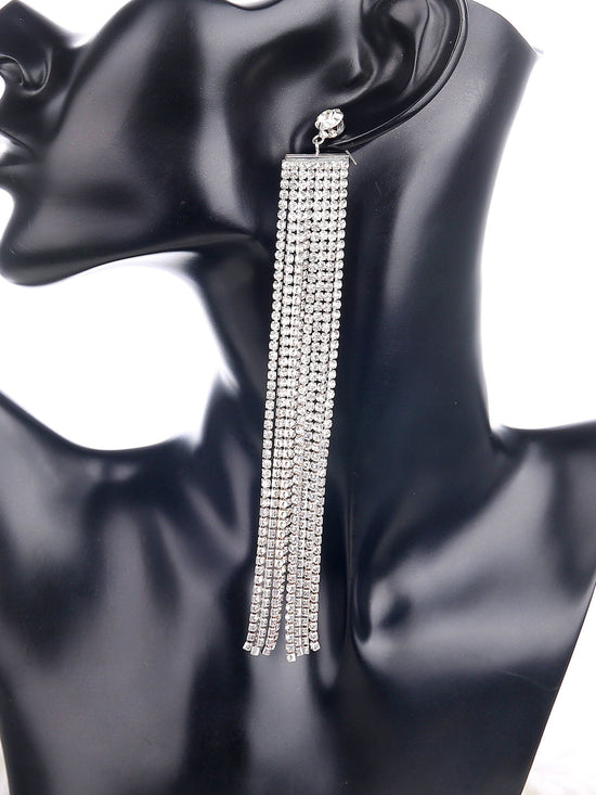Crane Crystal Fringe Earrings