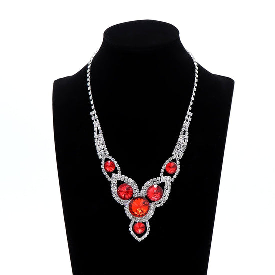 Rhinestone Decor Drop Necklace (7 / PACK)