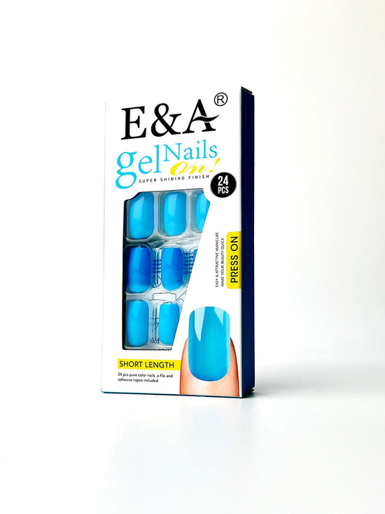 OranEden x E&A color gel Shining Blue Nails