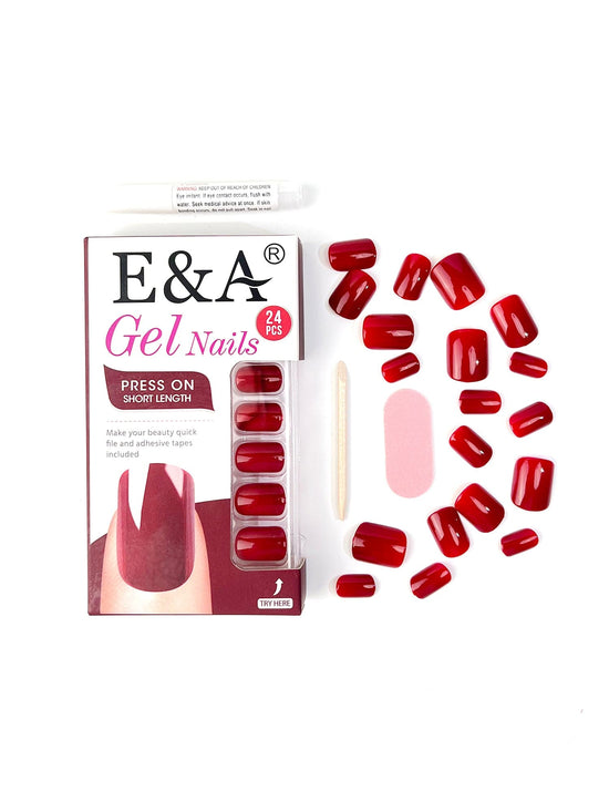 OranEden x E&A color gel Ruby Nails