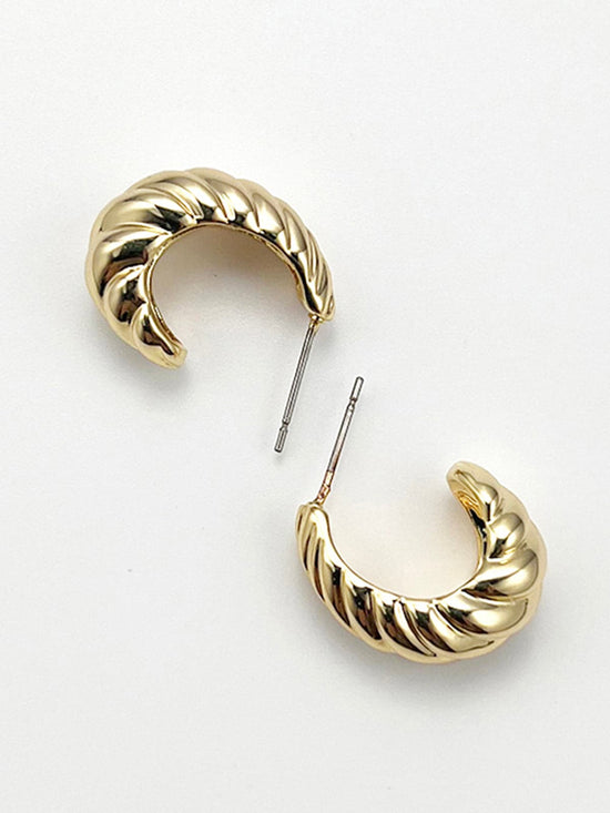 Gold Copper Snail Shell Earrings (7 / PACK)