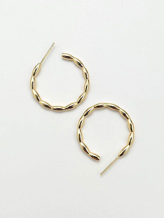 Strap Gold Girls Hoop Earrings (7 / PACK)