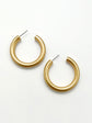 Frosty Gold Open Hoop Earrings