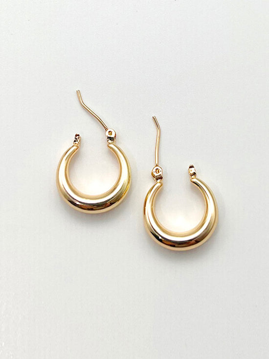 Fukubuku Gold Copper Hoop Earrings