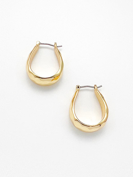Huggie Gold Copper U-Shaped Earrings