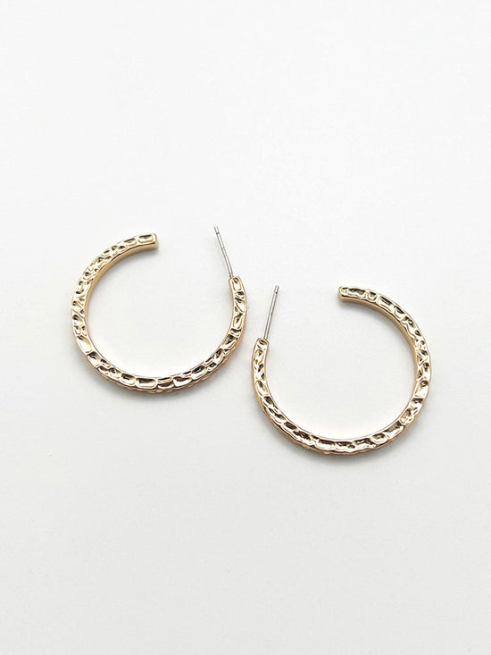 Meteoritic C Hoop Earrings