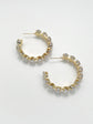 Laurel Hoop Earrings With Crystals