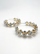 Laurel Hoop Earrings With Crystals