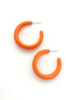 Crescent Orange Resin Hoop Earrings (7 / PACK)