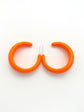 Crescent Orange Resin Hoop Earrings (7 / PACK)