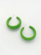 Crescent Green Resin Hoop Earrings (7 / PACK)