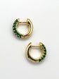 Perseus Emerald Silver Hoop Earrings (7 / PACK)