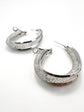 Galactic Silver Copper Hoop Earrings