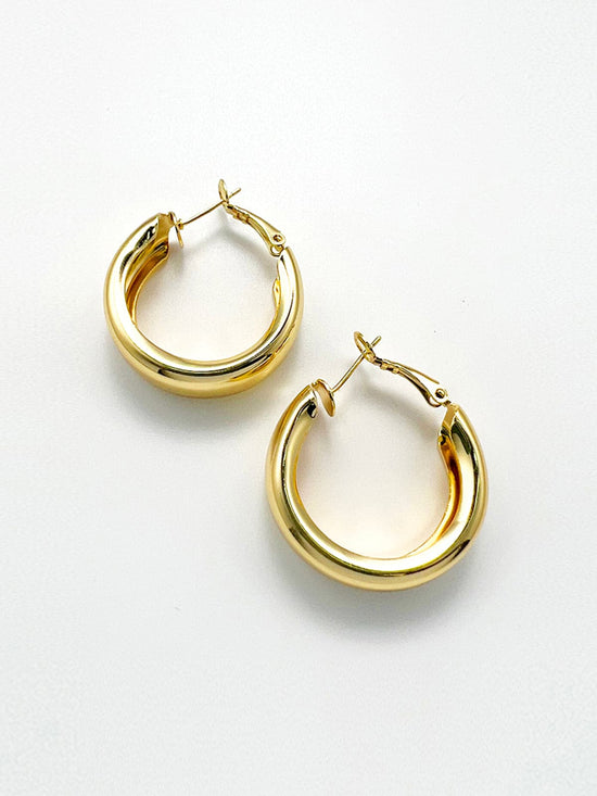 La bague Gold Alloy Hoop Earrings