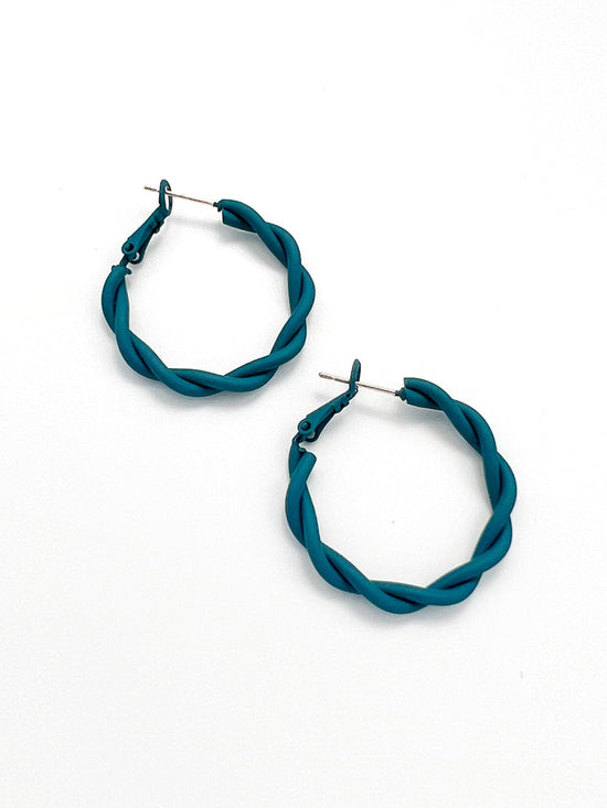 La vigne Everyday Hoop Earrings Blue