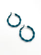 La vigne Everyday Hoop Earrings Blue