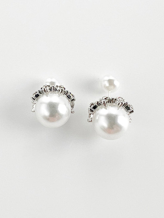 Boule de neige Drop Back Earrings