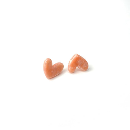 Love Heart Colorful Stud Earrings (7 / PACK)